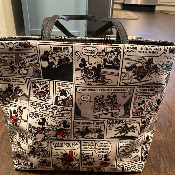Kate Spade Black and White Comic Tote - Picture 2 of 7